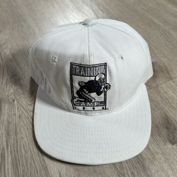 Vintage 1994 NFL Training Camp Hat‎ Snapback Football White AJD Made in USA Cap - Picture 1 of 9